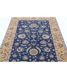 Ziegler 4'11'' X 6'0'' Hand-Knotted Wool Rug 4'11'' x 6'0'' (148 X 180) / Blue / Gold