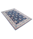 Ziegler 4'4'' X 6'5'' Hand-Knotted Wool Rug 4'4'' x 6'5'' (130 X 193) / Blue / Ivory