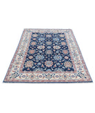 Ziegler 4'4'' X 6'5'' Hand-Knotted Wool Rug 4'4'' x 6'5'' (130 X 193) / Blue / Ivory