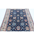 Ziegler 4'4'' X 6'5'' Hand-Knotted Wool Rug 4'4'' x 6'5'' (130 X 193) / Blue / Ivory