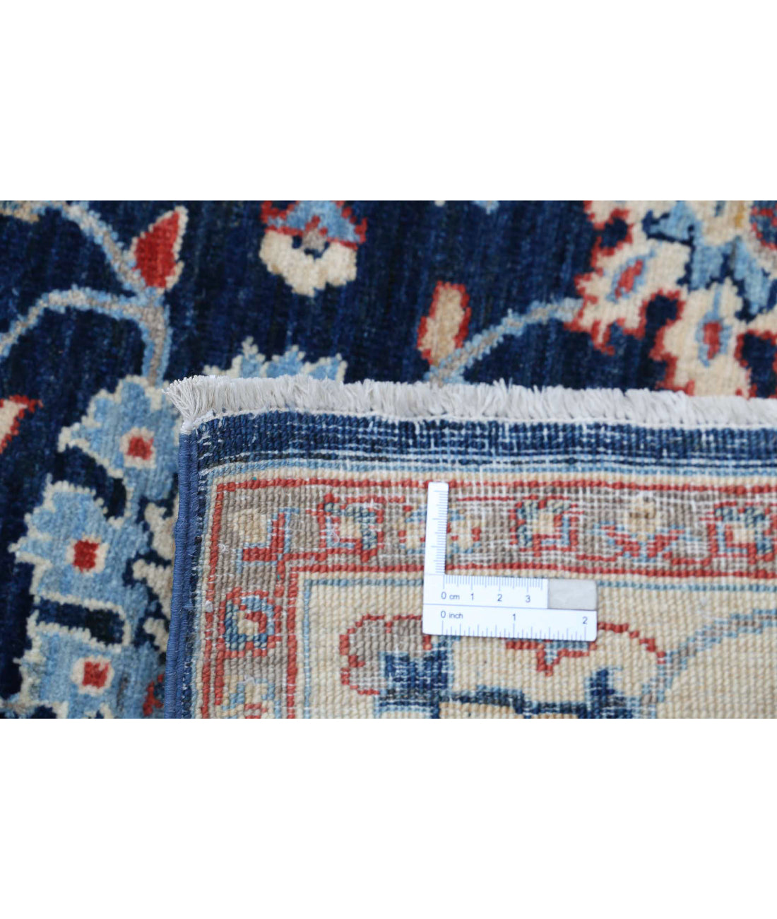 Ziegler 4'4'' X 6'5'' Hand-Knotted Wool Rug 4'4'' x 6'5'' (130 X 193) / Blue / Ivory