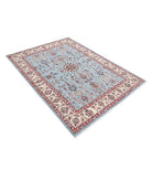 Ziegler 4'10'' X 6'6'' Hand-Knotted Wool Rug 4'10'' x 6'6'' (145 X 195) / Blue / Ivory