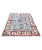 Ziegler 4'10'' X 6'6'' Hand-Knotted Wool Rug 4'10'' x 6'6'' (145 X 195) / Blue / Ivory