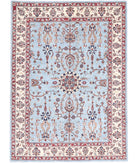 Ziegler 4'10'' X 6'6'' Hand-Knotted Wool Rug 4'10'' x 6'6'' (145 X 195) / Blue / Ivory