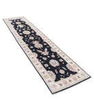 Ziegler 2'6'' X 10'0'' Hand-Knotted Wool Rug 2'6'' x 10'0'' (75 X 300) / Black / Ivory