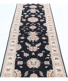 Ziegler 2'6'' X 10'0'' Hand-Knotted Wool Rug 2'6'' x 10'0'' (75 X 300) / Black / Ivory