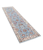 Ziegler 2'7'' X 9'10'' Hand-Knotted Wool Rug 2'7'' x 9'10'' (78 X 295) / Blue / Ivory