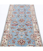 Ziegler 2'7'' X 9'10'' Hand-Knotted Wool Rug 2'7'' x 9'10'' (78 X 295) / Blue / Ivory