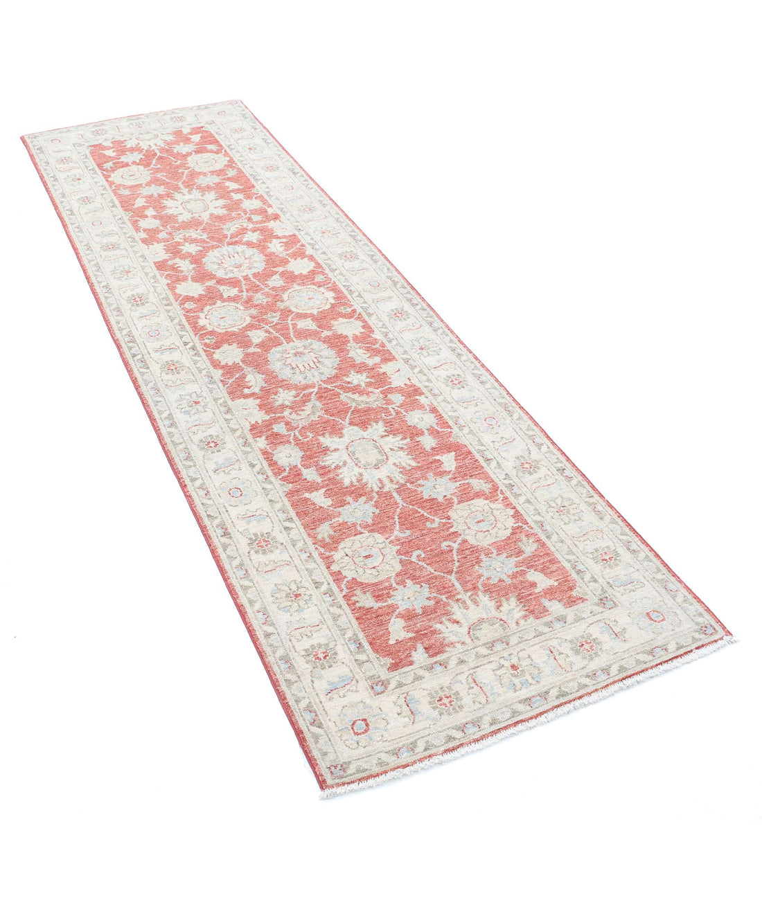 Ziegler 2'5'' X 8'0'' Hand-Knotted Wool Rug 2'5'' x 8'0'' (73 X 240) / Red / Ivory