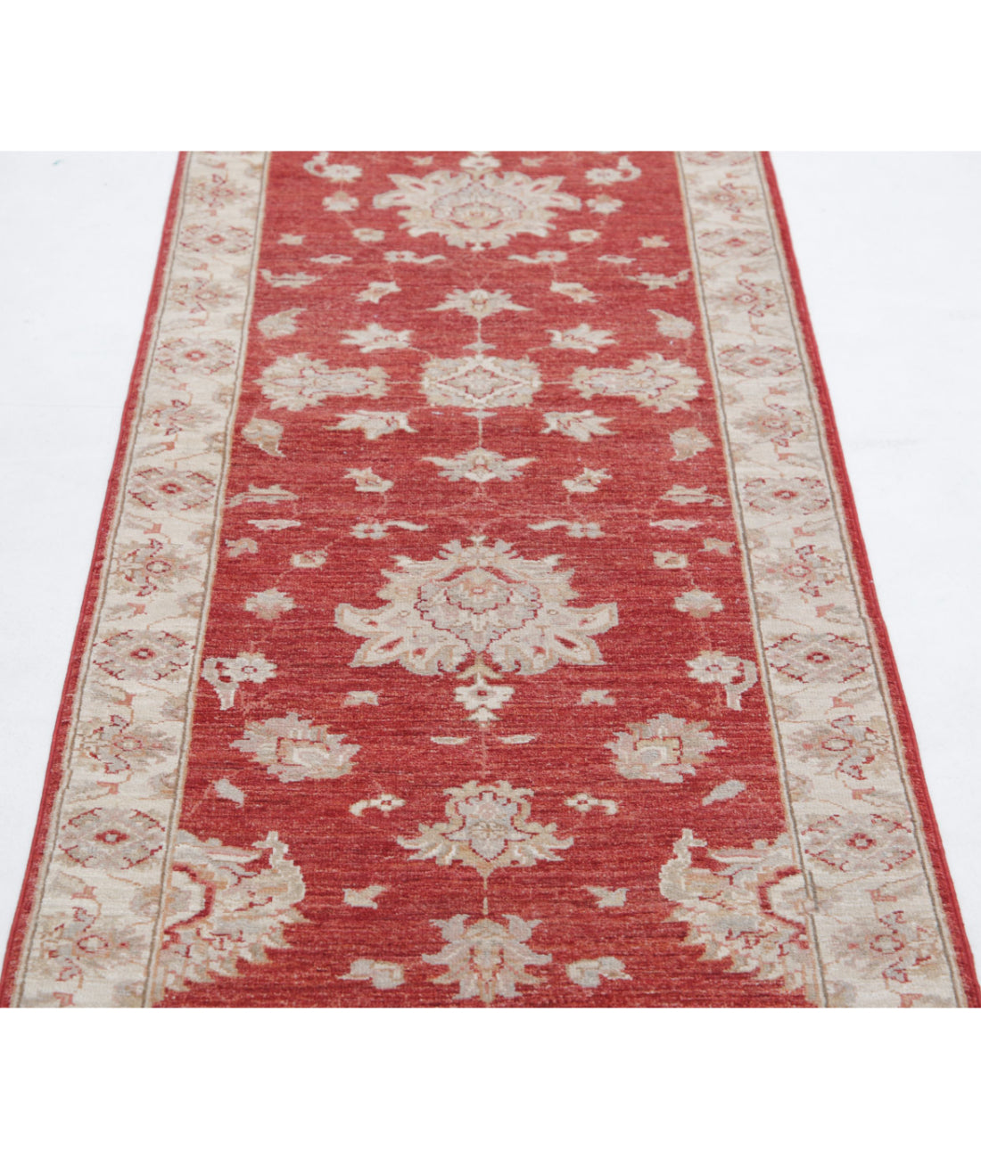 Ziegler 2'5'' X 9'1'' Hand-Knotted Wool Rug 2'5'' x 9'1'' (73 X 273) / Red / Ivory