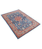 Ziegler 4'0'' X 5'9'' Hand-Knotted Wool Rug 4'0'' x 5'9'' (120 X 173) / Blue / Brown