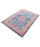 Ziegler 4'0'' X 5'9'' Hand-Knotted Wool Rug 4'0'' x 5'9'' (120 X 173) / Blue / Brown