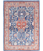 Ziegler 4'0'' X 5'9'' Hand-Knotted Wool Rug 4'0'' x 5'9'' (120 X 173) / Blue / Brown