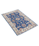 Ziegler 2'7'' X 3'11'' Hand-Knotted Wool Rug 2'7'' x 3'11'' (78 X 118) / Blue / Ivory