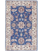 Ziegler 2'7'' X 3'11'' Hand-Knotted Wool Rug 2'7'' x 3'11'' (78 X 118) / Blue / Ivory