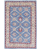 Ziegler 3'10'' X 6'0'' Hand-Knotted Wool Rug 3'10'' x 6'0'' (115 X 180) / Blue / Gold