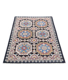 Ziegler 3'2'' X 4'8'' Hand-Knotted Wool Rug 3'2'' x 4'8'' (95 X 140) / Black / Ivory