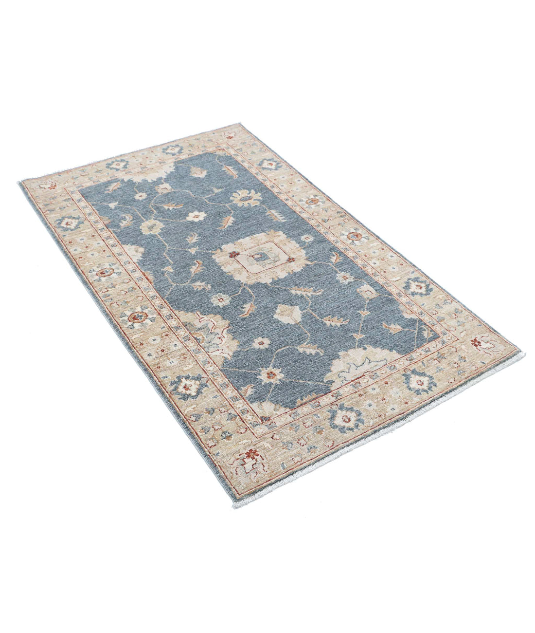 Ziegler 3'0'' X 5'0'' Hand-Knotted Wool Rug 3'0'' x 5'0'' (90 X 150) / Grey / N/A