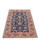 Ziegler 3'0'' X 4'7'' Hand-Knotted Wool Rug 3'0'' x 4'7'' (90 X 138) / Blue / Rust