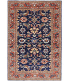 Ziegler 3'0'' X 4'7'' Hand-Knotted Wool Rug 3'0'' x 4'7'' (90 X 138) / Blue / Rust