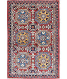 Ziegler 3'2'' X 4'10'' Hand-Knotted Wool Rug 3'2'' x 4'10'' (95 X 145) / Red / Blue