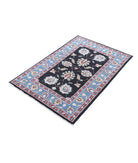 Ziegler 2'9'' X 4'1'' Hand-Knotted Wool Rug 2'9'' x 4'1'' (83 X 123) / Black / Blue