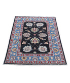 Ziegler 2'9'' X 4'1'' Hand-Knotted Wool Rug 2'9'' x 4'1'' (83 X 123) / Black / Blue