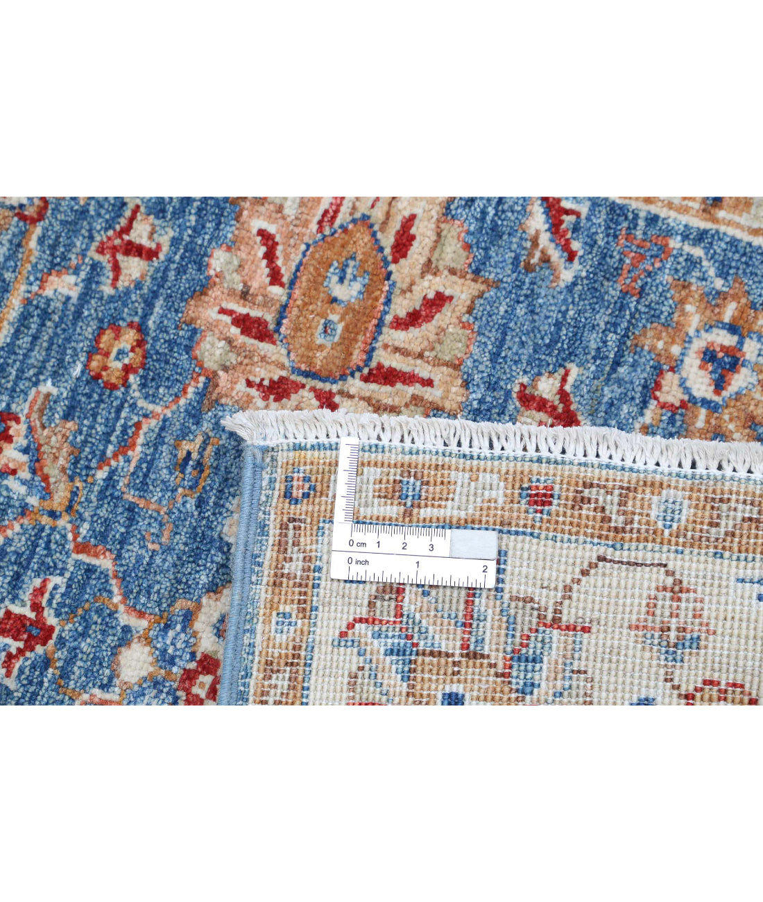 Ziegler 2'7'' X 3'9'' Hand-Knotted Wool Rug 2'7'' x 3'9'' (78 X 113) / Blue / Ivory