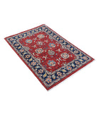 Ziegler 2'9'' X 4'1'' Hand-Knotted Wool Rug 2'9'' x 4'1'' (83 X 123) / Red / Blue