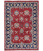 Ziegler 2'9'' X 4'1'' Hand-Knotted Wool Rug 2'9'' x 4'1'' (83 X 123) / Red / Blue