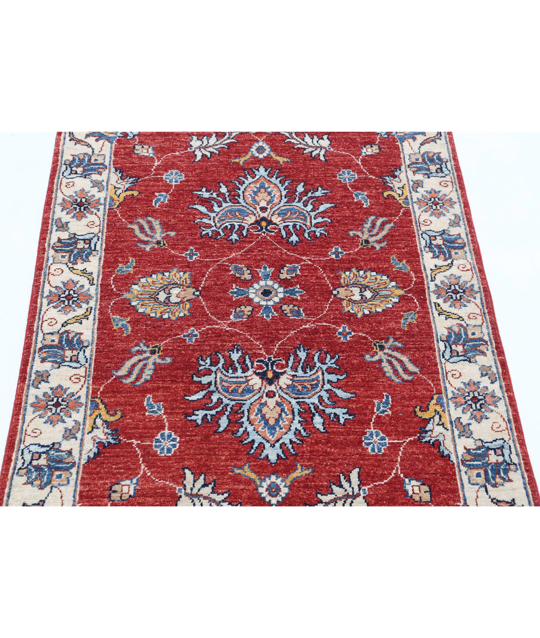 Ziegler 2'10'' X 4'2'' Hand-Knotted Wool Rug 2'10'' x 4'2'' (85 X 125) / Red / Ivory