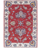 Ziegler 2'10'' X 4'2'' Hand-Knotted Wool Rug 2'10'' x 4'2'' (85 X 125) / Red / Ivory