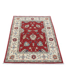 Ziegler 2'10'' X 4'2'' Hand-Knotted Wool Rug 2'10'' x 4'2'' (85 X 125) / Red / Ivory