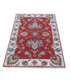 Ziegler 2'9'' X 4'2'' Hand-Knotted Wool Rug 2'9'' x 4'2'' (83 X 125) / Red / Ivory