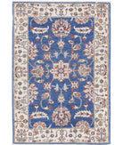 Ziegler 2'7'' X 3'11'' Hand-Knotted Wool Rug 2'7'' x 3'11'' (78 X 118) / Blue / Ivory