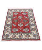 Ziegler 2'9'' X 4'3'' Hand-Knotted Wool Rug 2'9'' x 4'3'' (83 X 128) / Red / Ivory