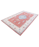 Ziegler 6'7'' X 10'5'' Hand-Knotted Wool Rug 6'7'' x 10'5'' (198 X 313) / Red / Ivory