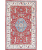 Ziegler 6'7'' X 10'5'' Hand-Knotted Wool Rug 6'7'' x 10'5'' (198 X 313) / Red / Ivory