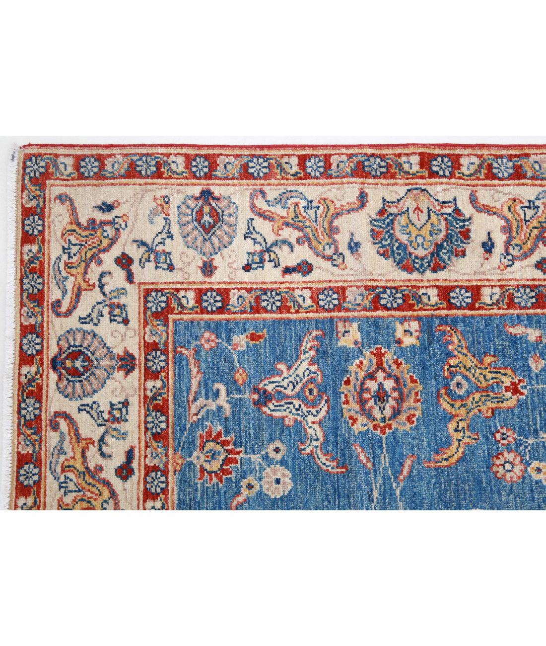 Ziegler 3'10'' X 5'9'' Hand-Knotted Wool Rug 3'10'' x 5'9'' (115 X 173) / Blue / Ivory