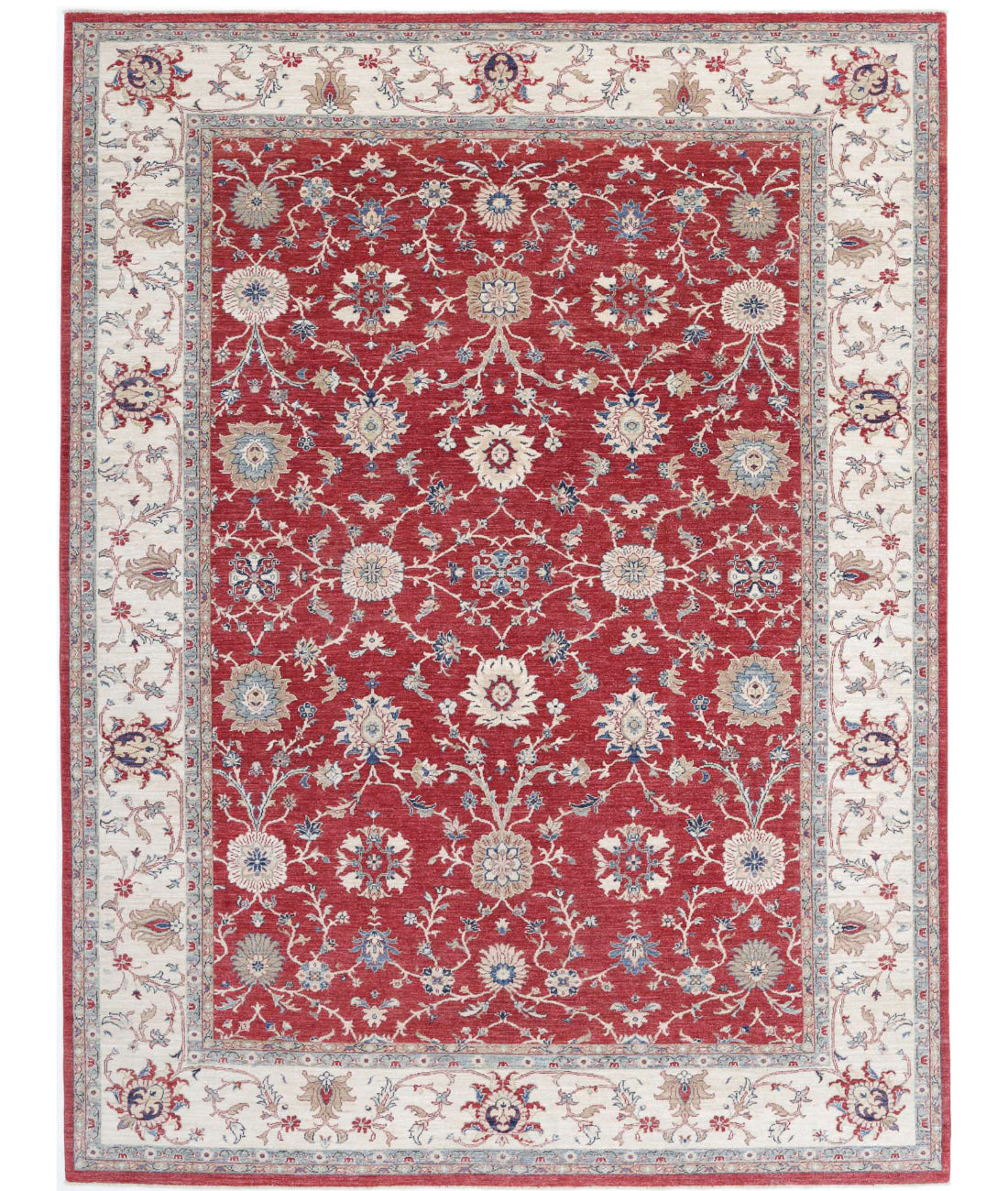 Ziegler 8'4'' X 11'1'' Hand-Knotted Wool Rug 8'4'' x 11'1'' (250 X 333) / Red / Ivory