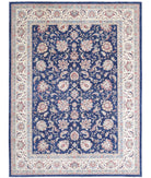 Ziegler 9'7'' X 12'8'' Hand-Knotted Wool Rug 9'7'' x 12'8'' (288 X 380) / Blue / Ivory