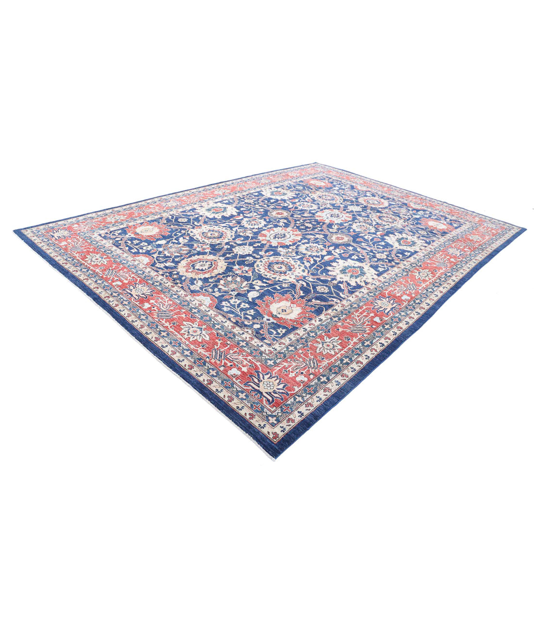 Ziegler 9'10'' X 13'9'' Hand-Knotted Wool Rug 9'10'' x 13'9'' (295 X 413) / Blue / Red