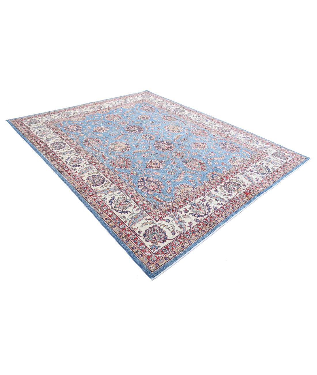 Ziegler 7'11'' X 9'7'' Hand-Knotted Wool Rug 7'11'' x 9'7'' (238 X 288) / Blue / Ivory