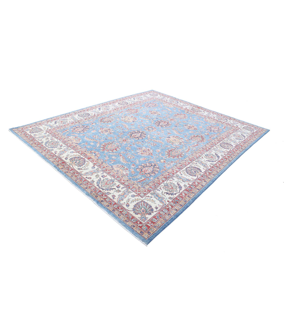 Ziegler 7'11'' X 9'7'' Hand-Knotted Wool Rug 7'11'' x 9'7'' (238 X 288) / Blue / Ivory