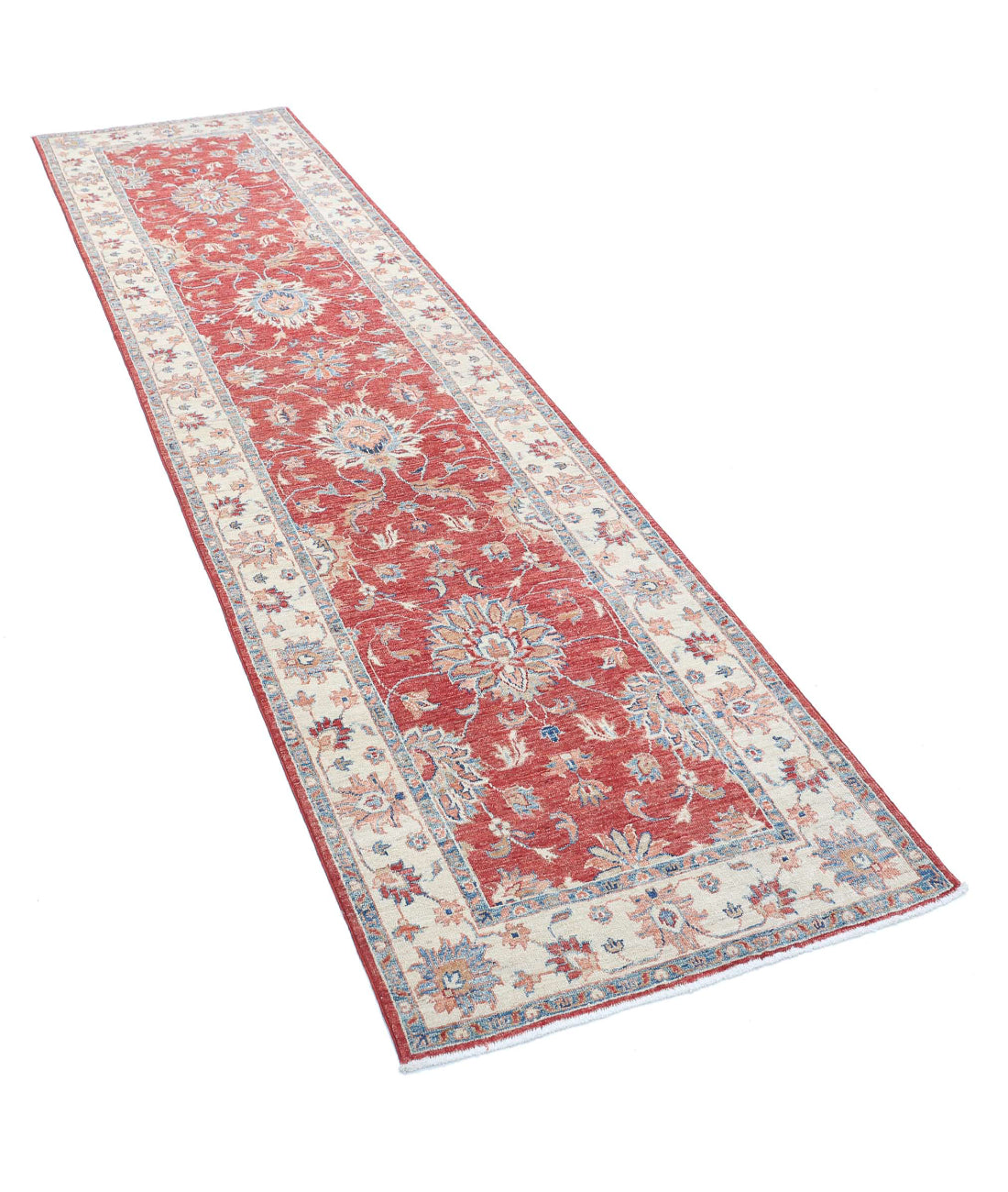 Ziegler 2'7'' X 10'2'' Hand-Knotted Wool Rug 2'7'' x 10'2'' (78 X 305) / Red / Ivory