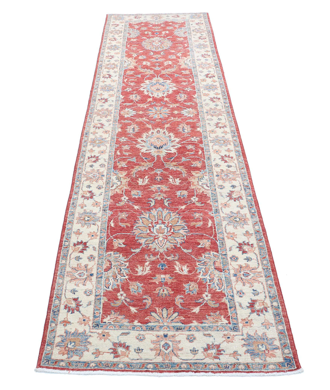 Ziegler 2'7'' X 10'2'' Hand-Knotted Wool Rug 2'7'' x 10'2'' (78 X 305) / Red / Ivory