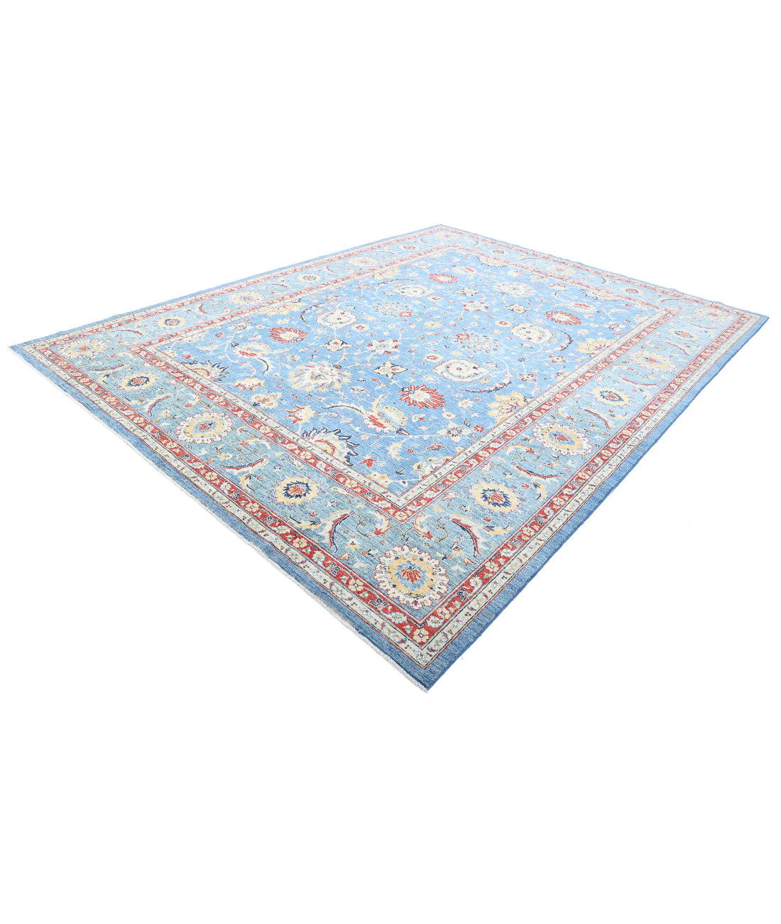 Ziegler 8'11'' X 11'10'' Hand-Knotted Wool Rug 8'11'' x 11'10'' (268 X 355) / Blue / Red