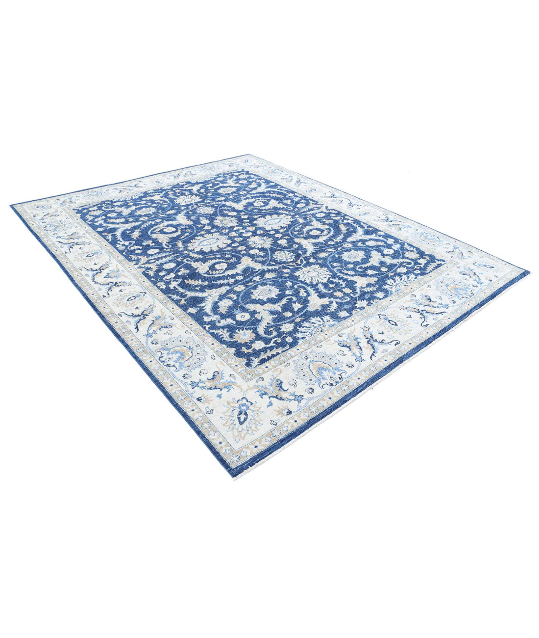 Ziegler 7'10'' X 9'10'' Hand-Knotted Wool Rug 7'10'' x 9'10'' (235 X 295) / Blue / Ivory