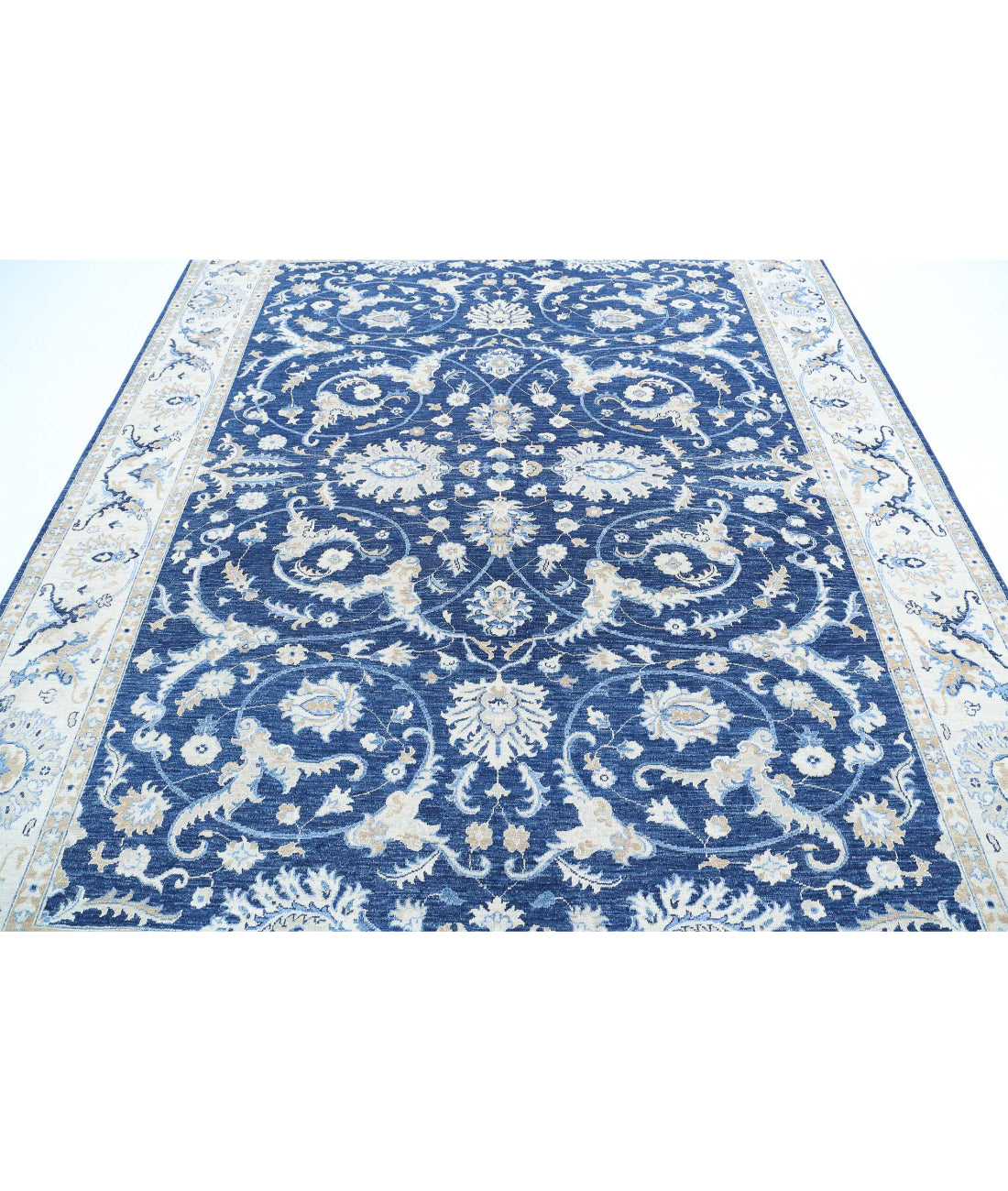 Ziegler 7'10'' X 9'10'' Hand-Knotted Wool Rug 7'10'' x 9'10'' (235 X 295) / Blue / Ivory