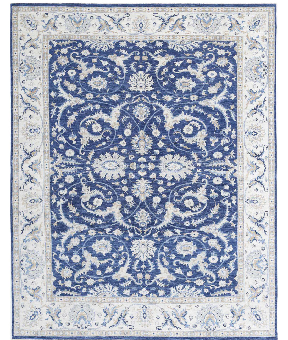 Ziegler 7'10'' X 9'10'' Hand-Knotted Wool Rug 7'10'' x 9'10'' (235 X 295) / Blue / Ivory